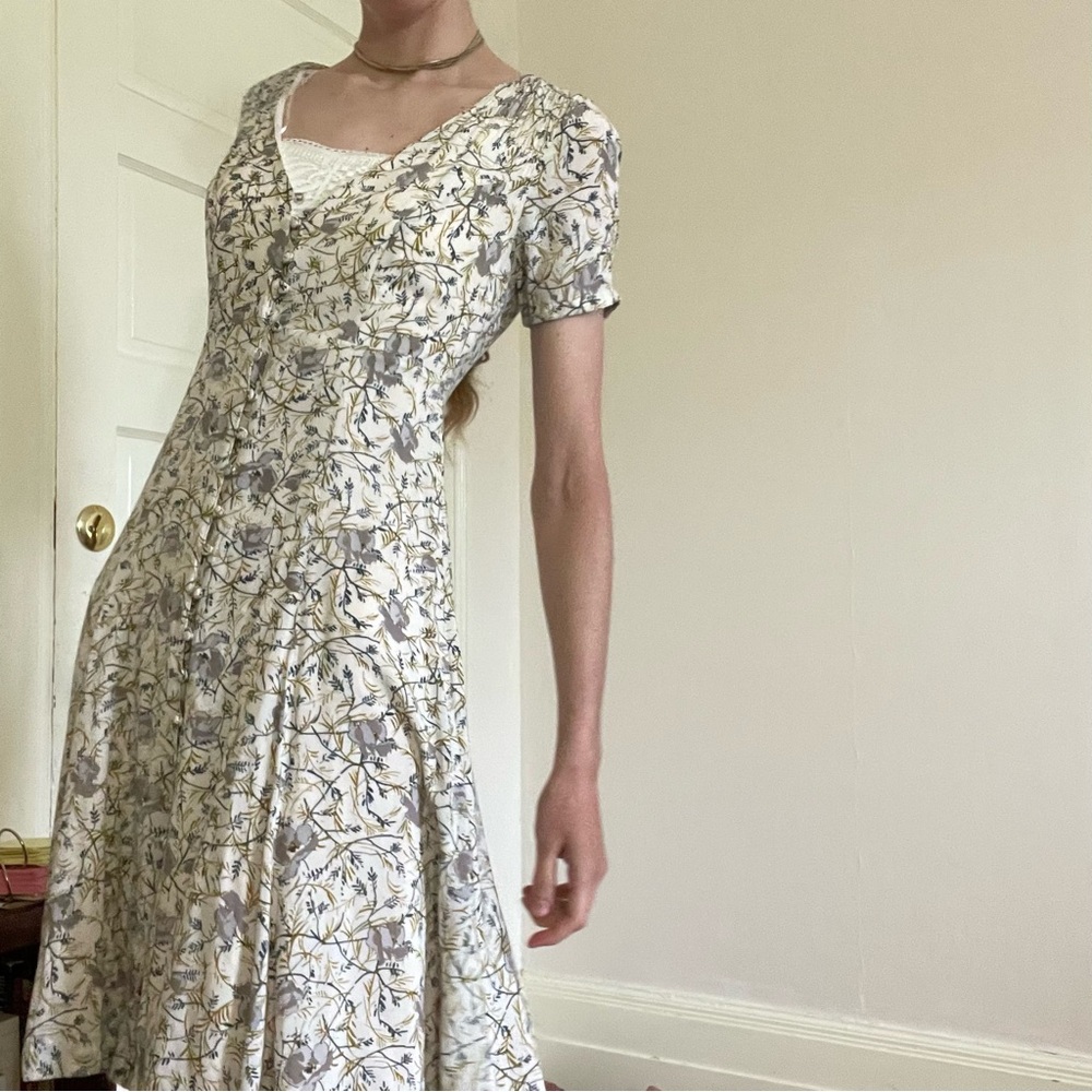Free People Blue And White Floral Dress Vintage.